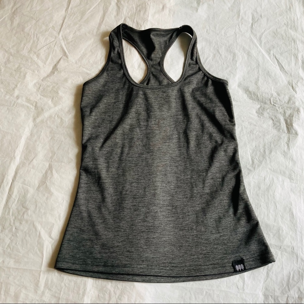 all in motion Small Gray Racer Back Tank